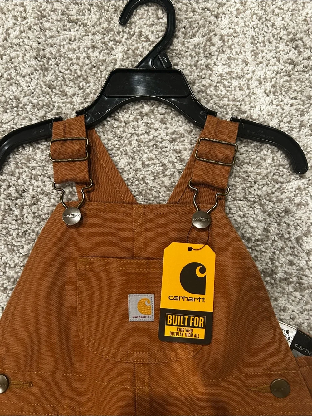 Carhartt Kids/Boys Bib Overalls Brown Duck Canvas – New With Tags